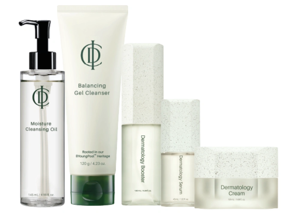Essential Double Cleanse RIMAN Ritual with Balancing Gel Cleanser and INCELLDERM skincare products